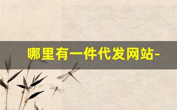 哪里有一件代发网站-到哪里找一件代发的产品