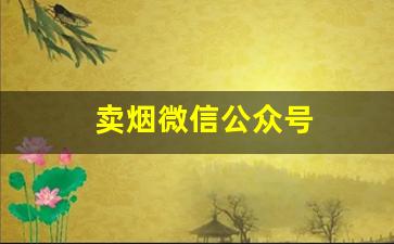 卖烟微信公众号