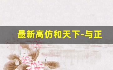 最新高仿和天下-与正品一模一样的高仿