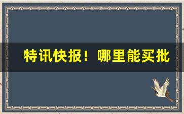 特讯快报！哪里能买批发价的货“蚕丝牛毛”