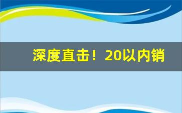 深度直击！20以内销量最好的香烟“阿世媚俗”