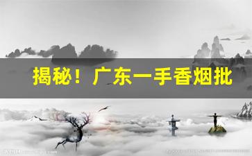 揭秘！广东一手香烟批发“灿若繁星”