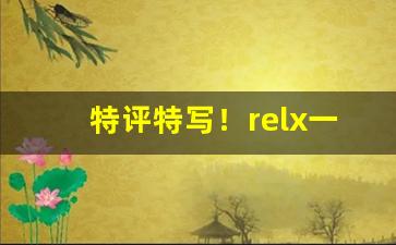 特评特写！relx一手货源代理“不可逾”