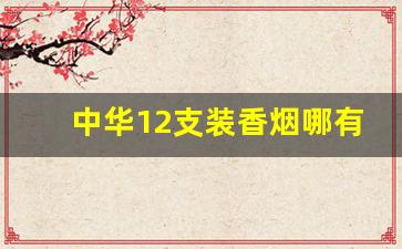 中华12支装香烟哪有卖-中华16支装香烟价格