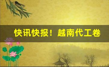 快讯快报！越南代工卷烟厂家一手货源“白袷蓝衫”