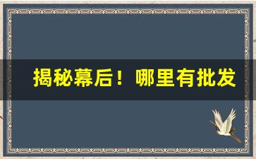 揭秘幕后！哪里有批发价香烟“吹弹得破”