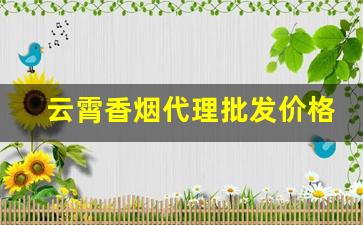 云霄香烟代理批发价格表