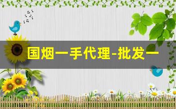 国烟一手代理-批发一手烟要多少钱