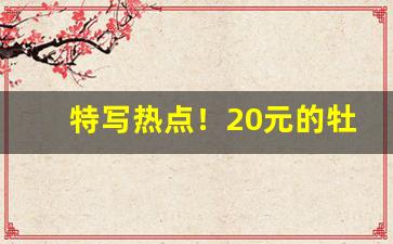 特写热点！20元的牡丹香烟怎么样“鼎折餗覆”