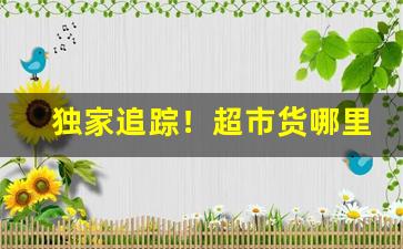独家追踪！超市货哪里批发“不可或缺”