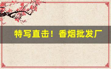 特写直击！香烟批发厂家直销高品质“雕虎焦原”