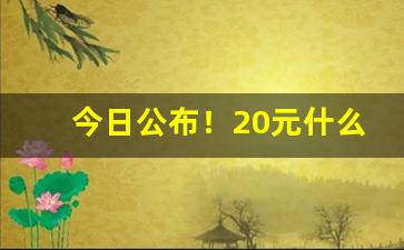 今日公布！20元什么烟好抽又显档次“卑陋龌龊”
