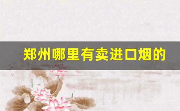郑州哪里有卖进口烟的地方-郑州有卖进口香烟吗