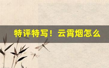 特评特写！云霄烟怎么购“高亭大榭”