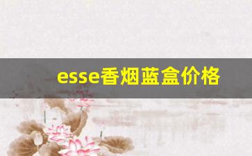 esse香烟蓝盒价格-esse香烟价格表图蓝盒