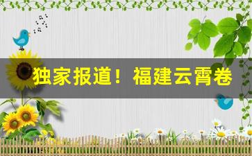 独家报道！福建云霄卷烟一手货源“拔山杠鼎”