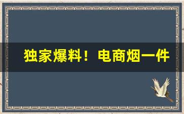 独家爆料！电商烟一件代发“代人受过”